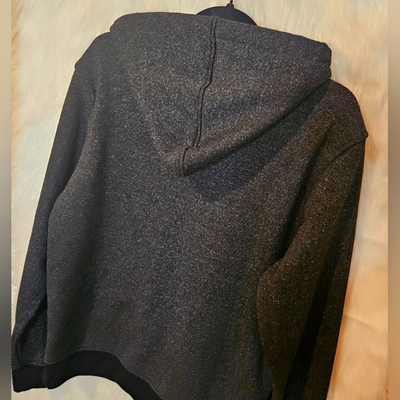 Marc Ecko Rare Classic Charcoal Heather Quilted Pullover Hoodie - Picture 5 of 6